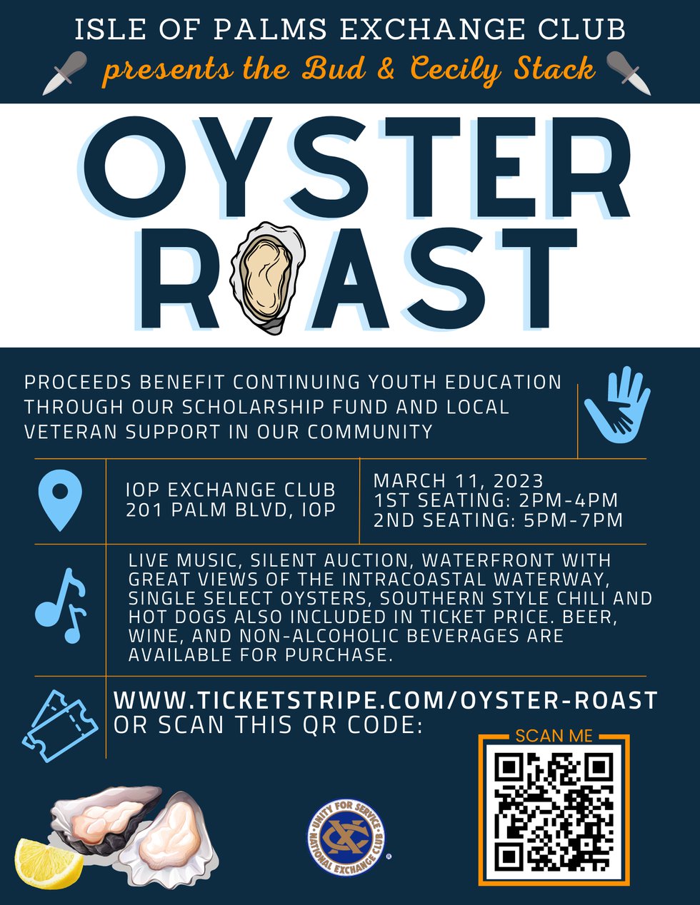 IOP Exchange club oyster roast - 1